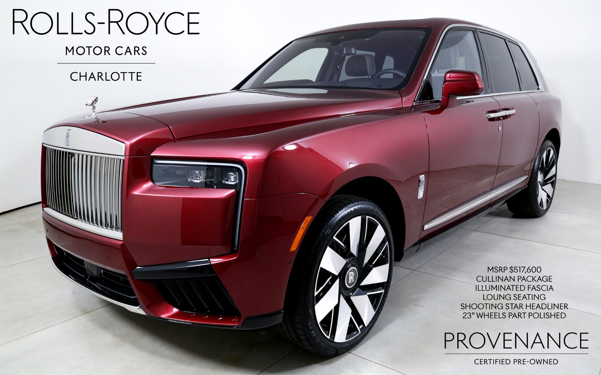 Scala Red 2025 Rolls-Royce Cullinan AWD SUV / Crossover All-Wheel Drive 8-Speed Automatic