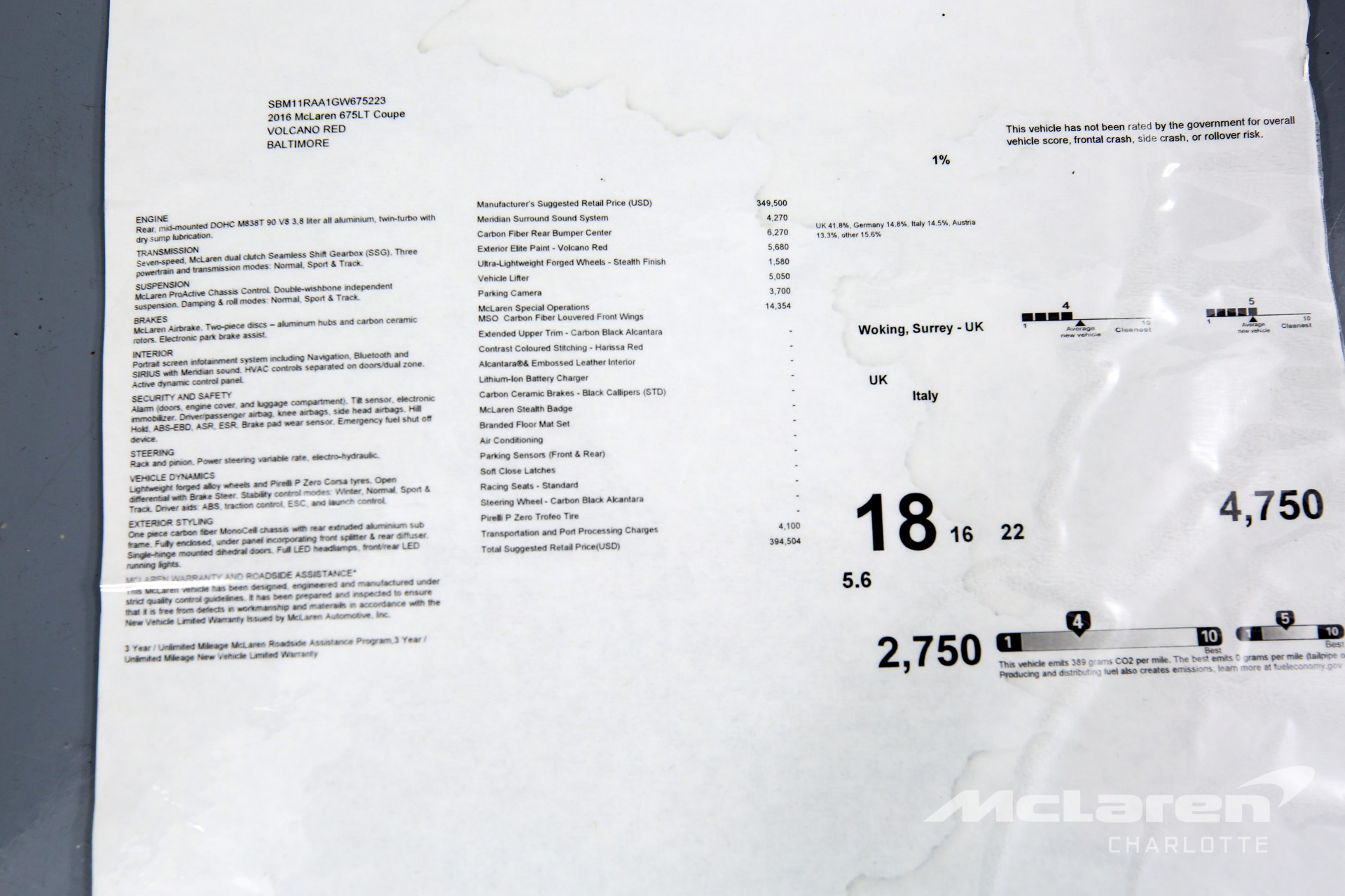 Used 2016 McLaren 675LT | Charlotte, NC