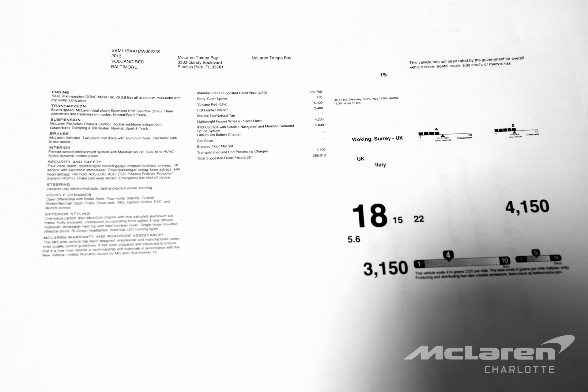 Used 2013 McLaren MP4-12C Spider | Charlotte, NC