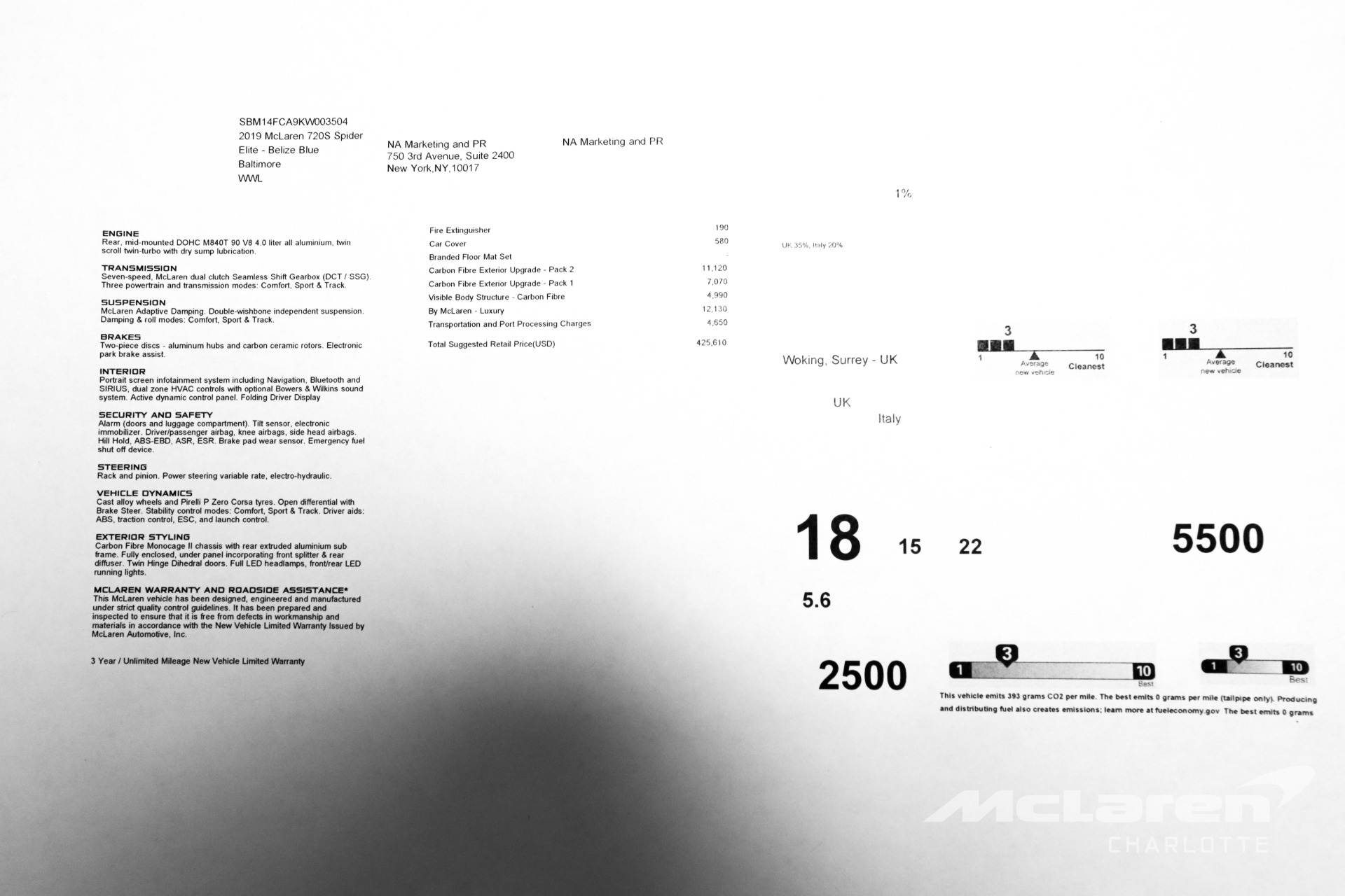 New 2019 McLaren 720S Spider Performance | Charlotte, NC