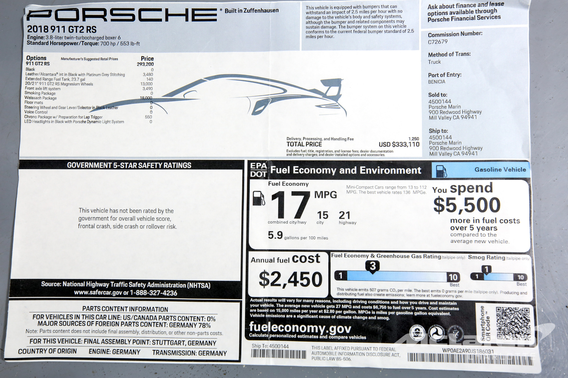 Used 2018 Porsche 911 GT2 RS | Charlotte, NC