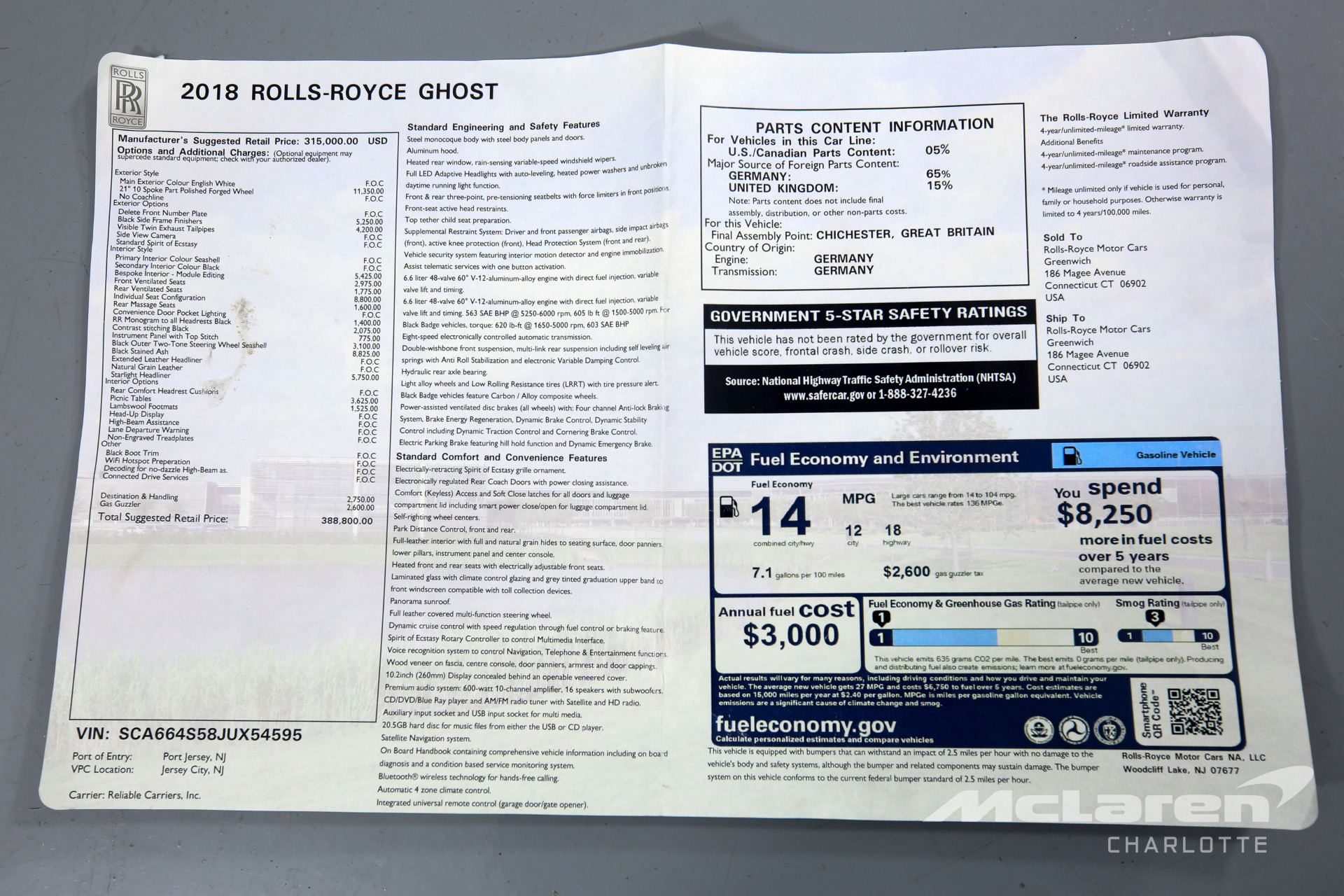 Used 2018 Rolls-Royce Ghost | Charlotte, NC