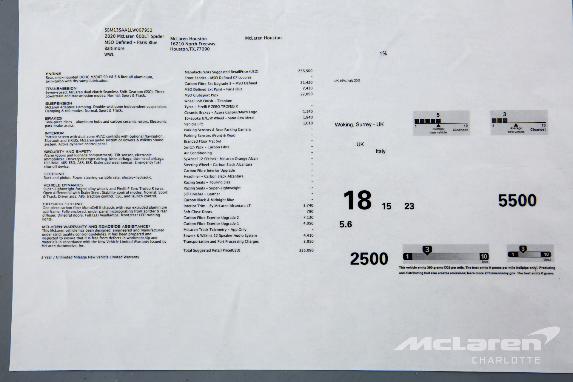 New 2020 McLaren 600LT Spider | Charlotte, NC