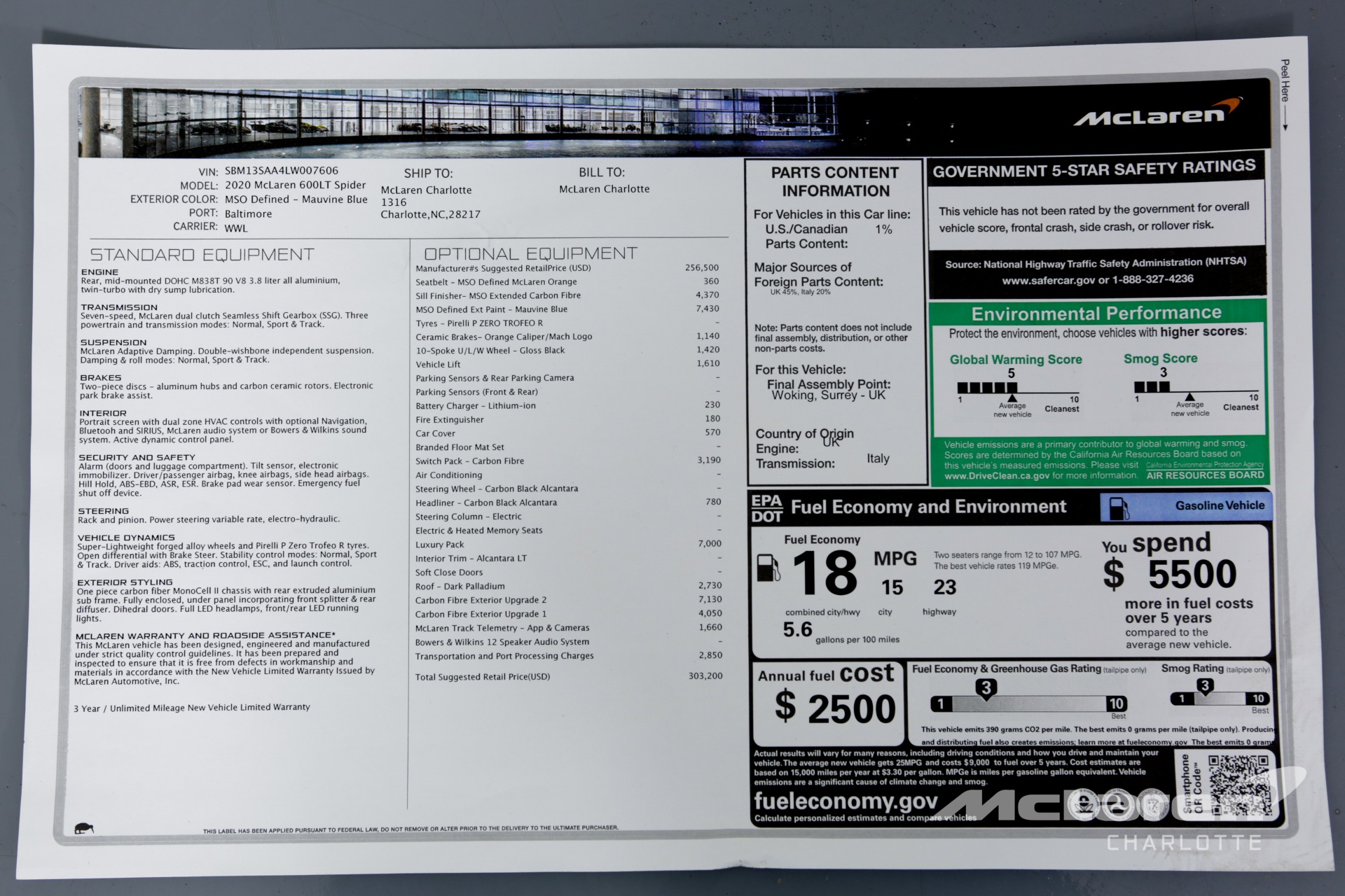Used 2020 McLaren 600LT Spider Luxury | Charlotte, NC