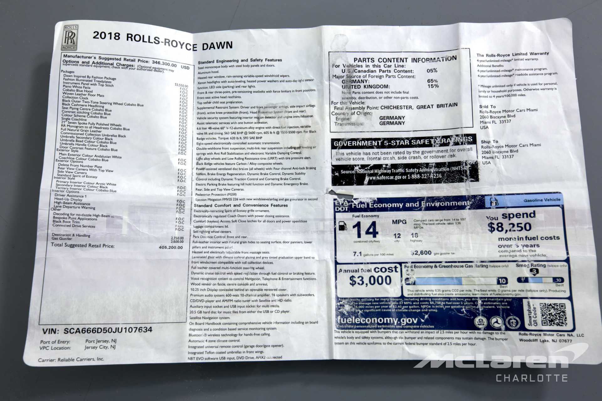 Used 2018 Rolls-Royce Dawn | Charlotte, NC