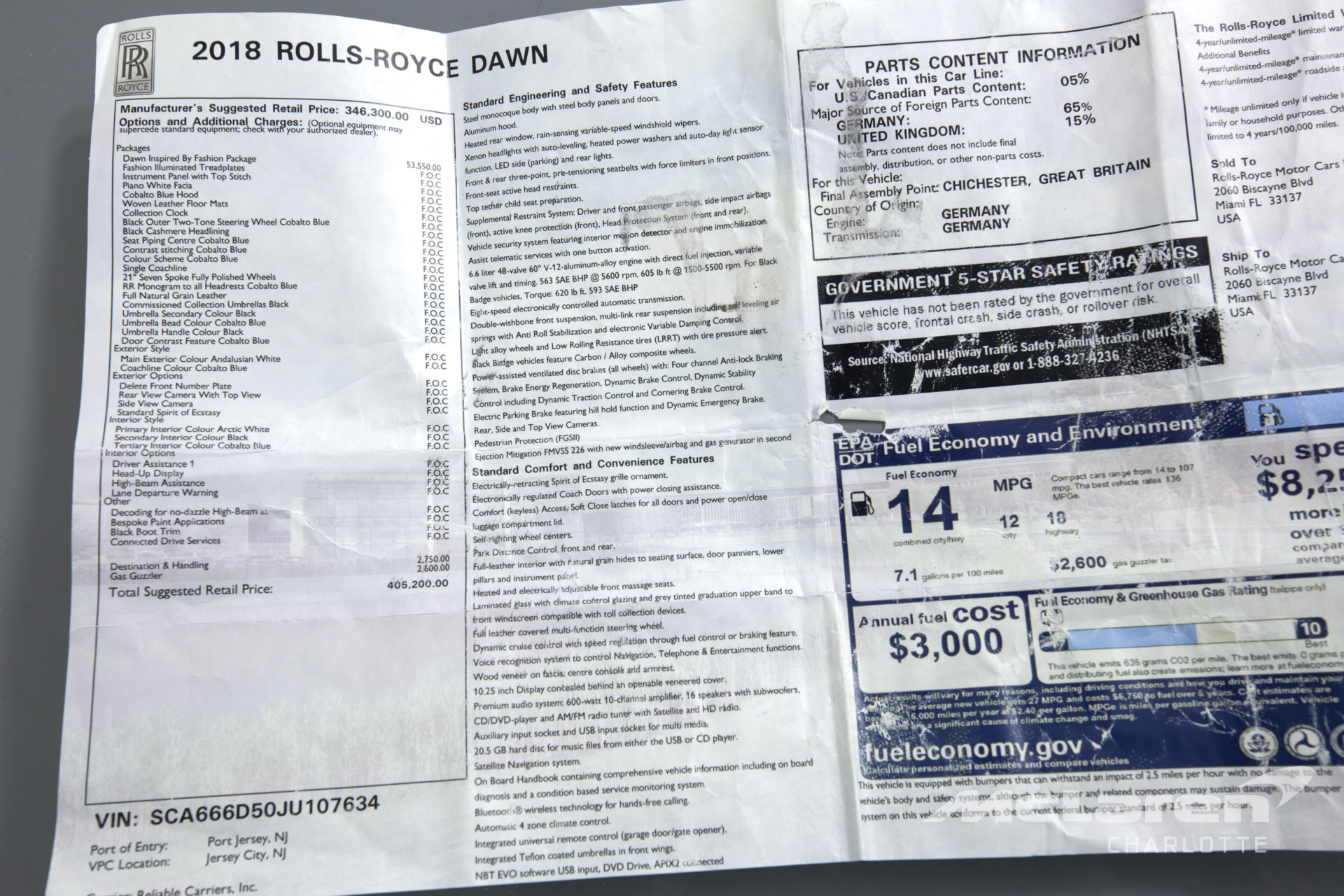 Used 2018 Rolls-Royce Dawn | Charlotte, NC