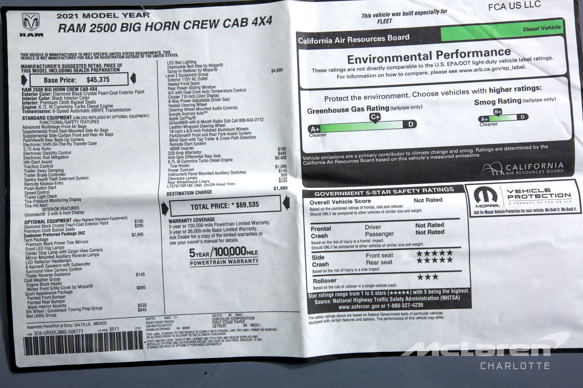 Used 2021 Ram Ram Pickup 2500 Big Horn BLACK WIDOW | Charlotte, NC
