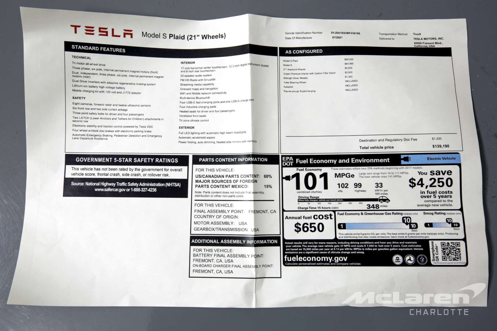 Used 2021 Tesla Model S Plaid | Charlotte, NC