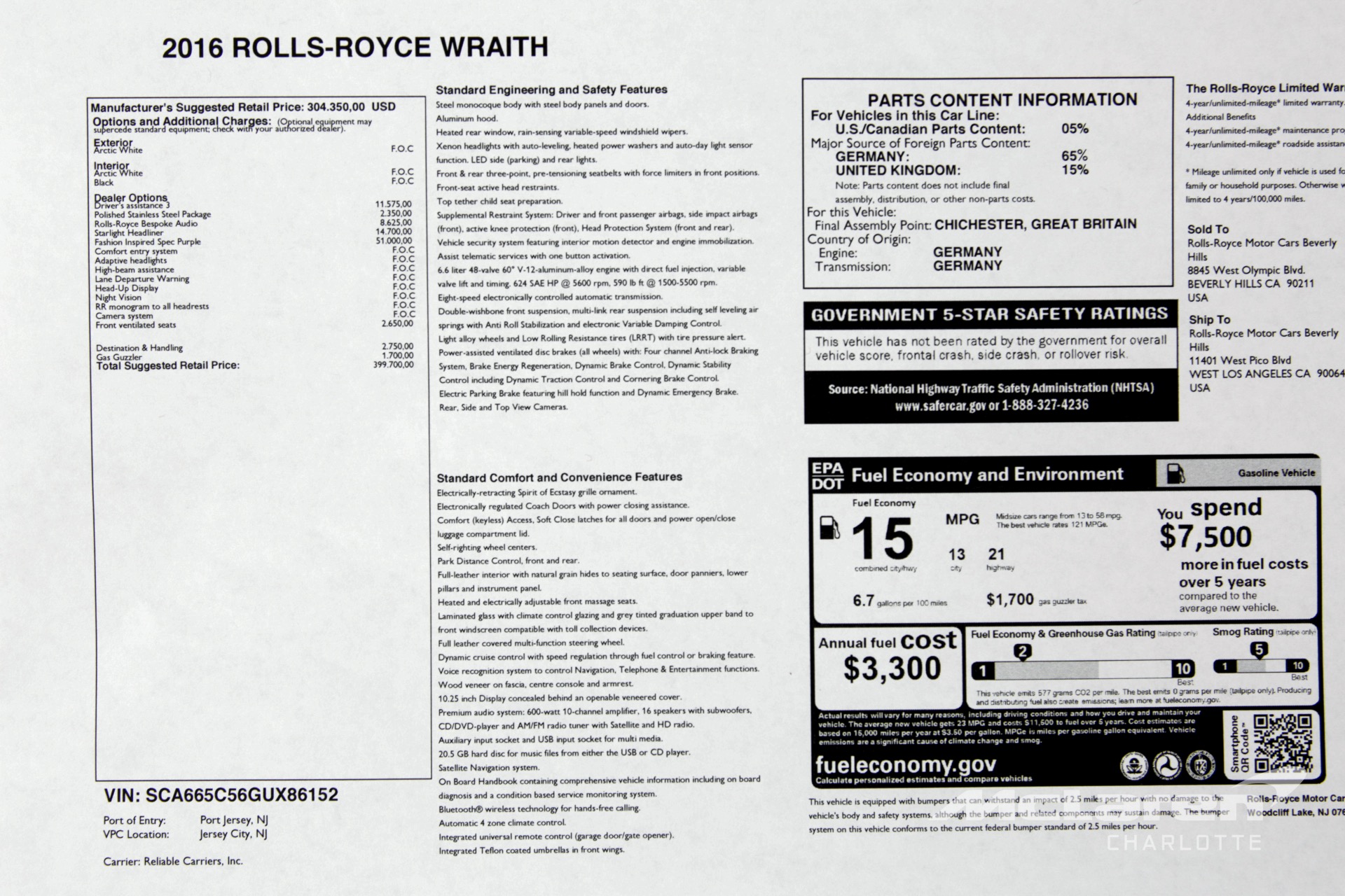 Used 2016 Rolls-Royce Wraith | Charlotte, NC