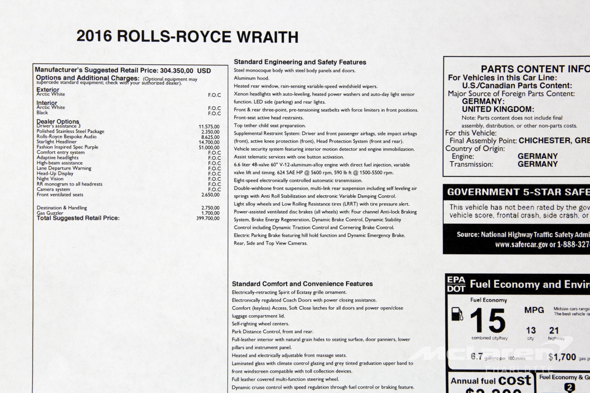 Used 2016 Rolls-Royce Wraith | Charlotte, NC