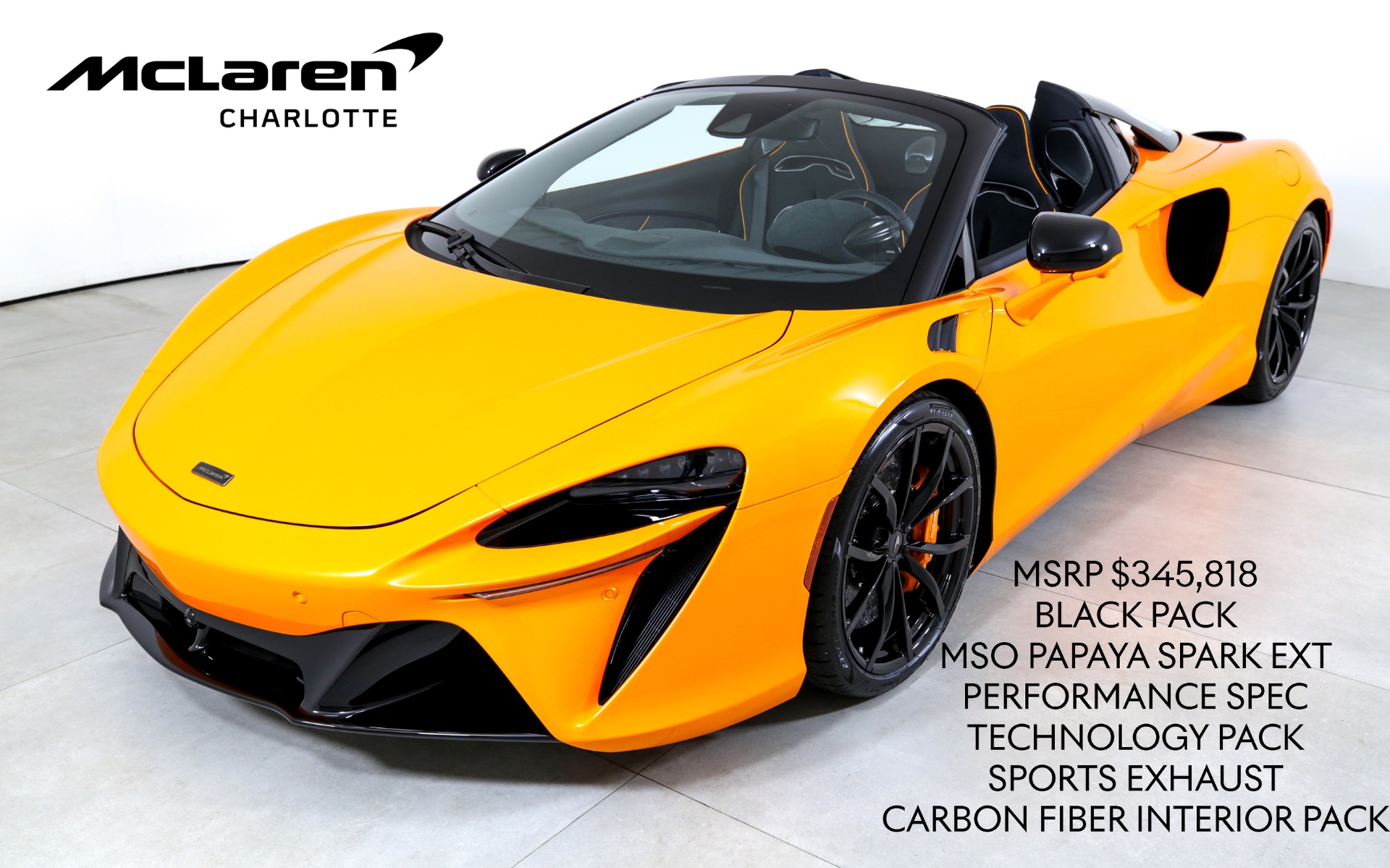Used 2025 MCLAREN ARTURA SPIDER PERFORMANCE | Charlotte, NC