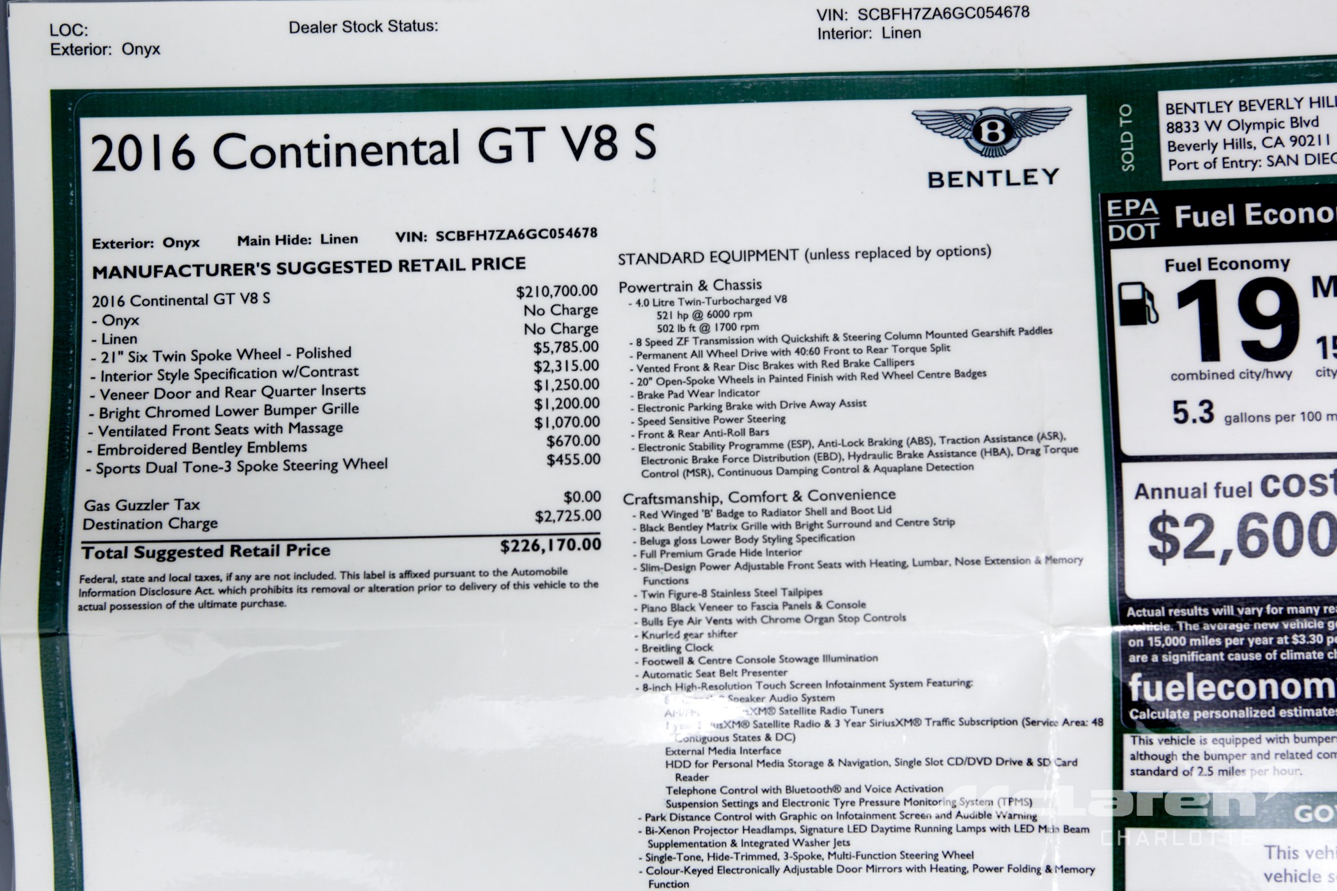 Used 2016 Bentley Continental GT V8 S | Charlotte, NC