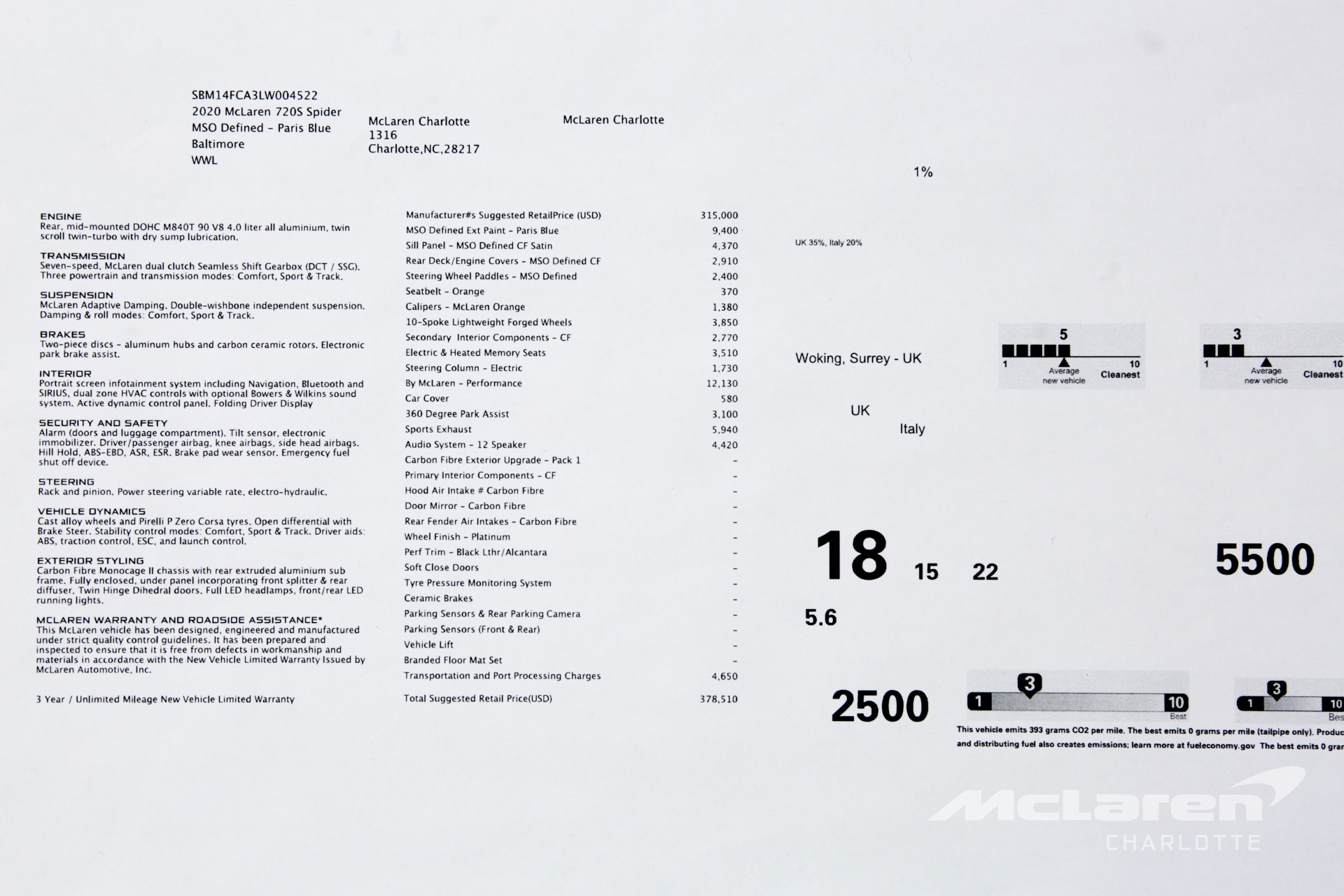 Used 2020 McLaren 720S Spider Performance | Charlotte, NC
