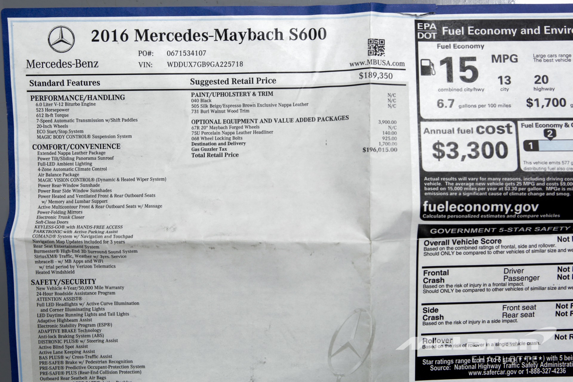 Used 2016 Mercedes-Benz S-Class Mercedes-Maybach S 600 | Charlotte, NC