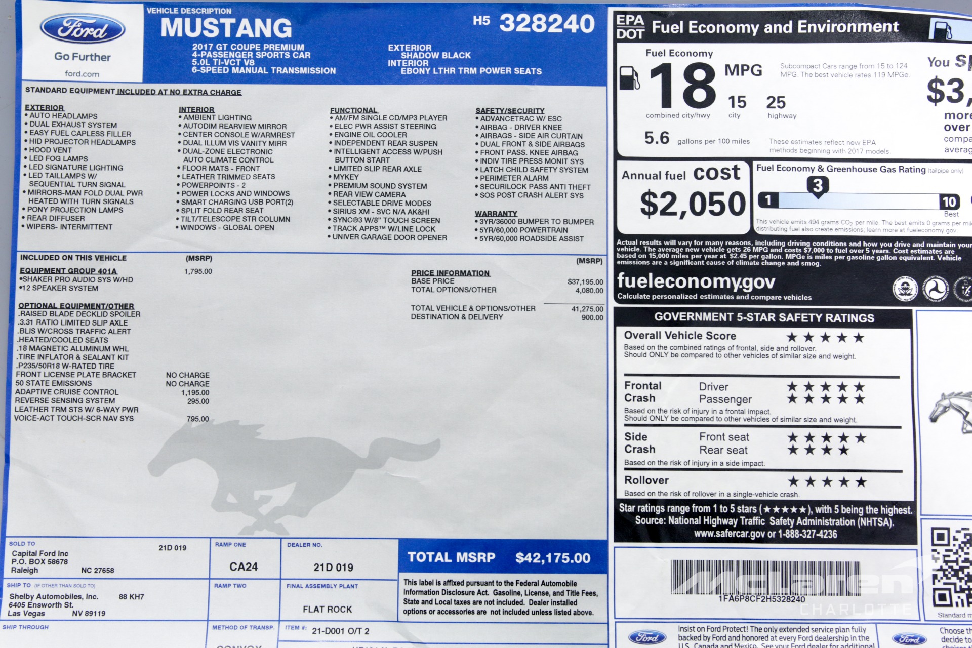 Used 2017 Ford Super Snake Mustang 50th Anniversary | Charlotte, NC