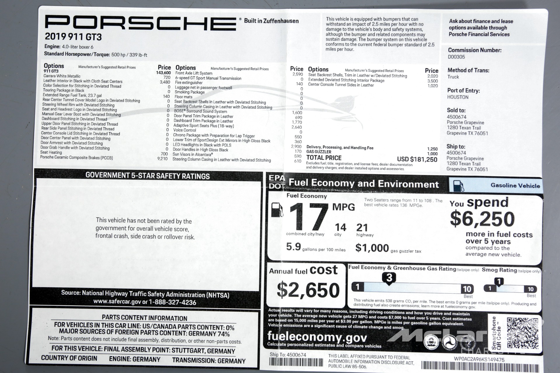 Used 2019 Porsche 911 GT3 | Charlotte, NC