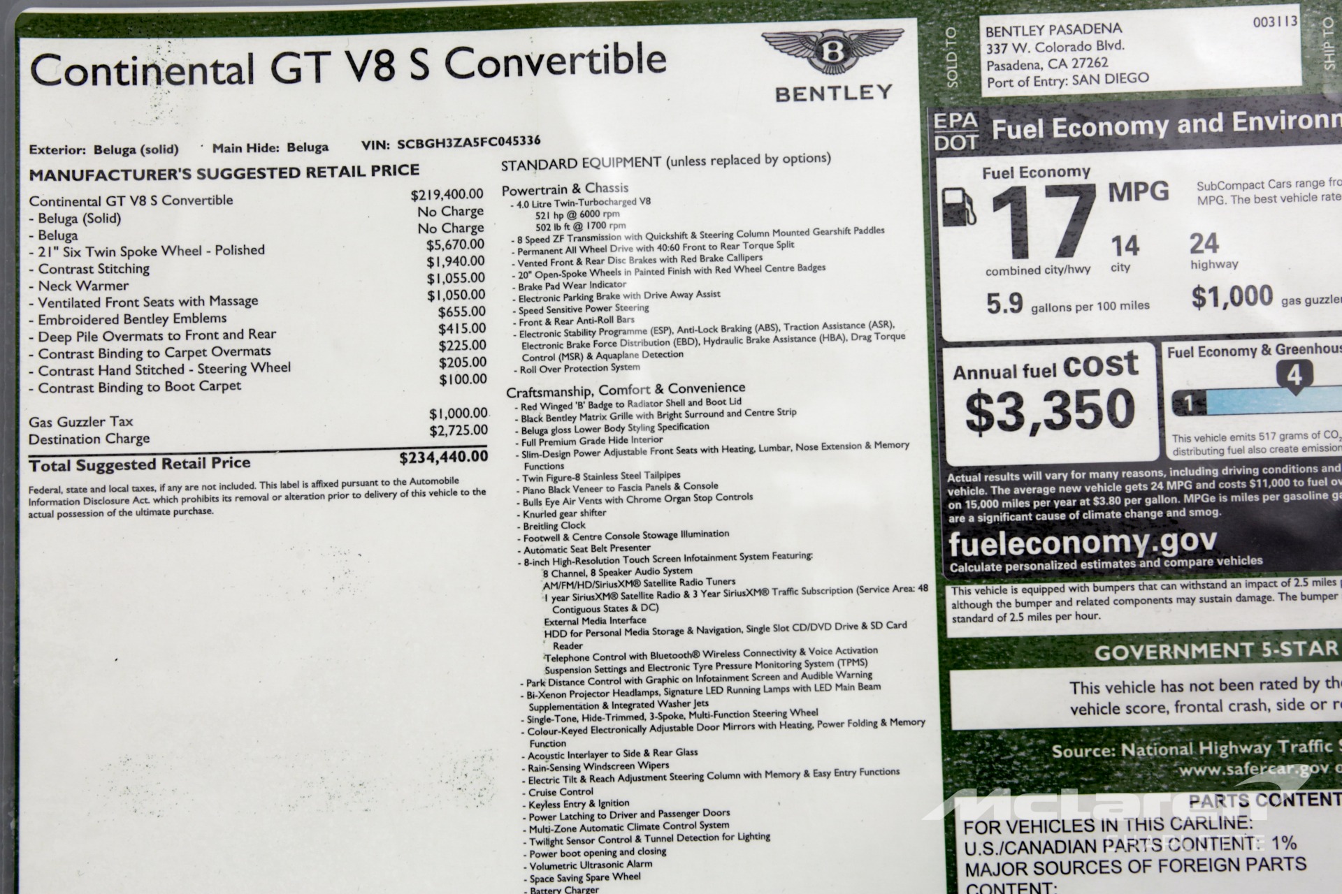 Used 2015 Bentley Continental GT V8 S | Charlotte, NC