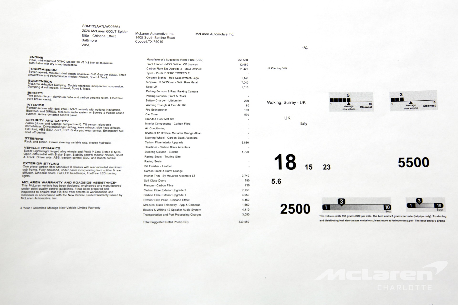 New 2020 McLaren 600LT Spider | Charlotte, NC