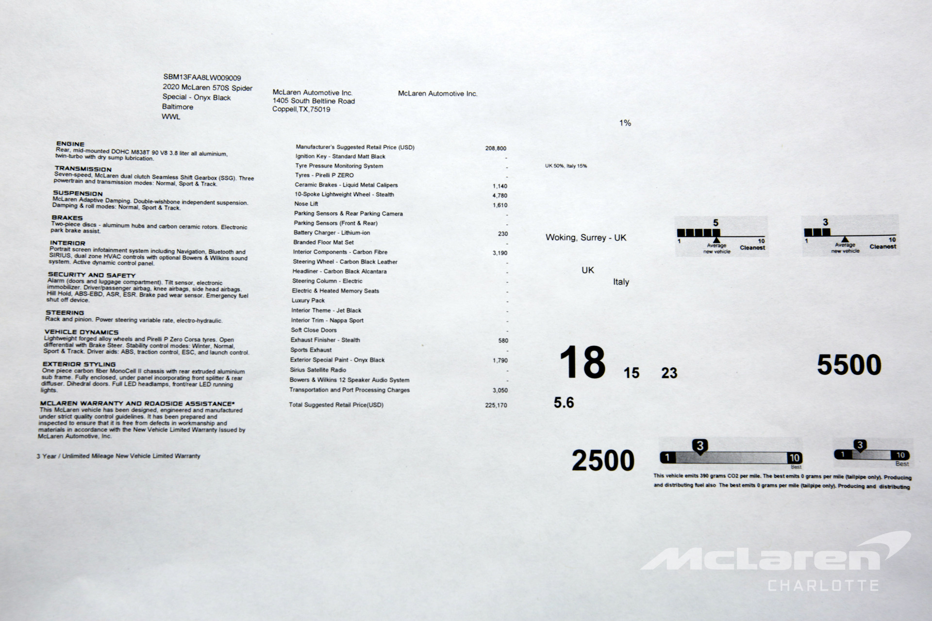 Used 2020 McLaren 570S SPIDER | Charlotte, NC