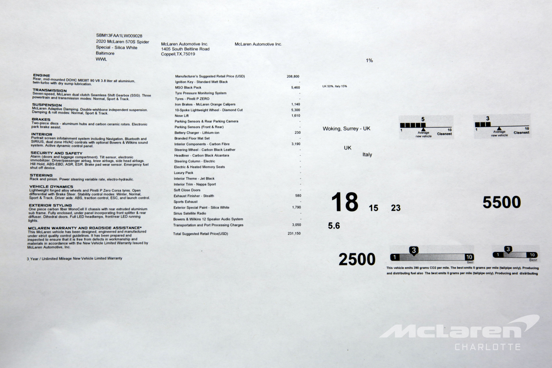 Used 2020 McLaren 570S spider | Charlotte, NC