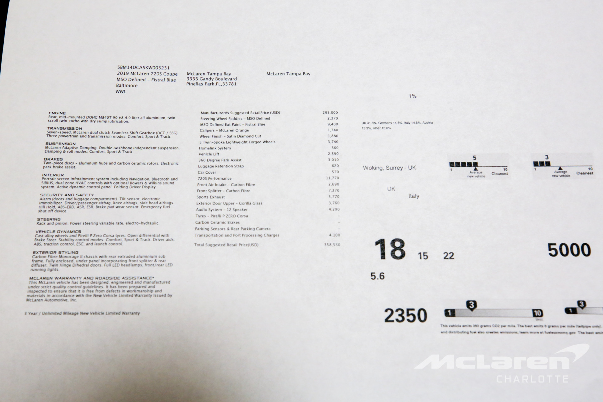 Used 2019 McLaren 720S Performance | Charlotte, NC
