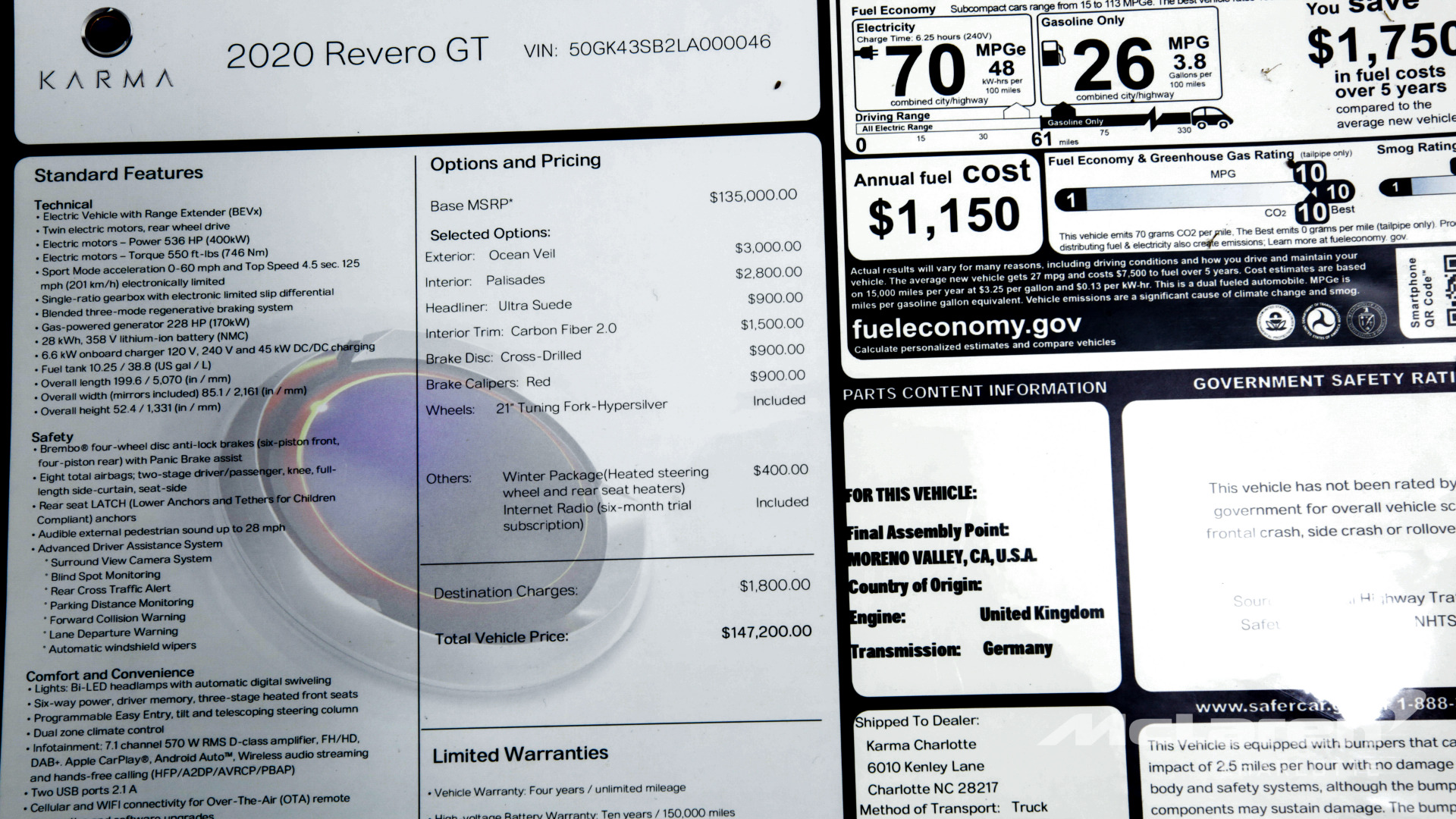 New 2020 Karma Revero GT | Charlotte, NC