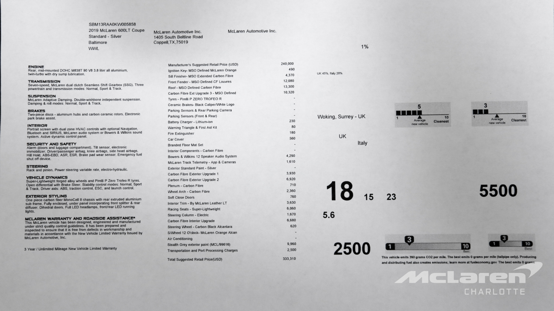New 2019 McLaren 600LT | Charlotte, NC