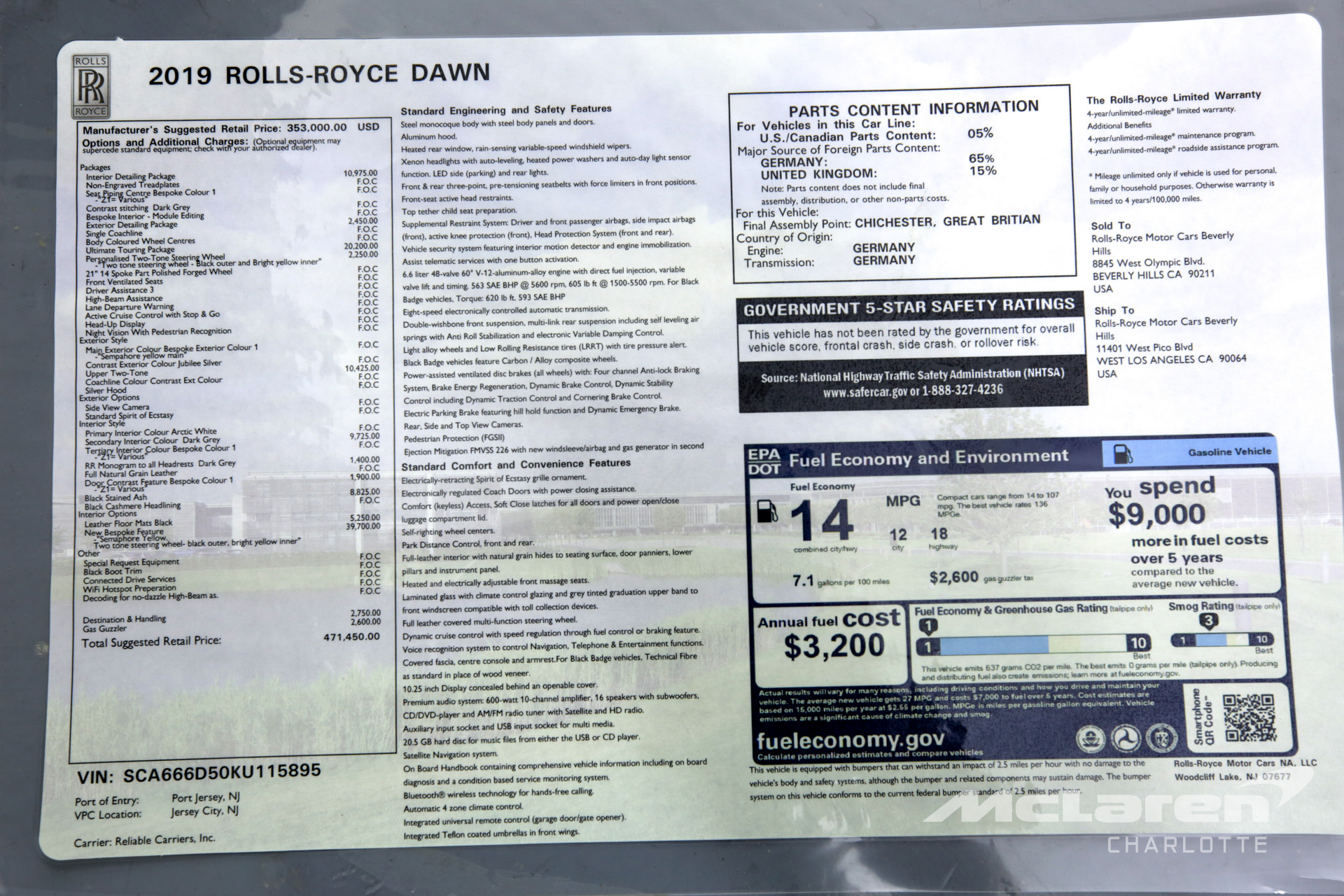 Used 2019 Rolls-Royce Dawn | Charlotte, NC