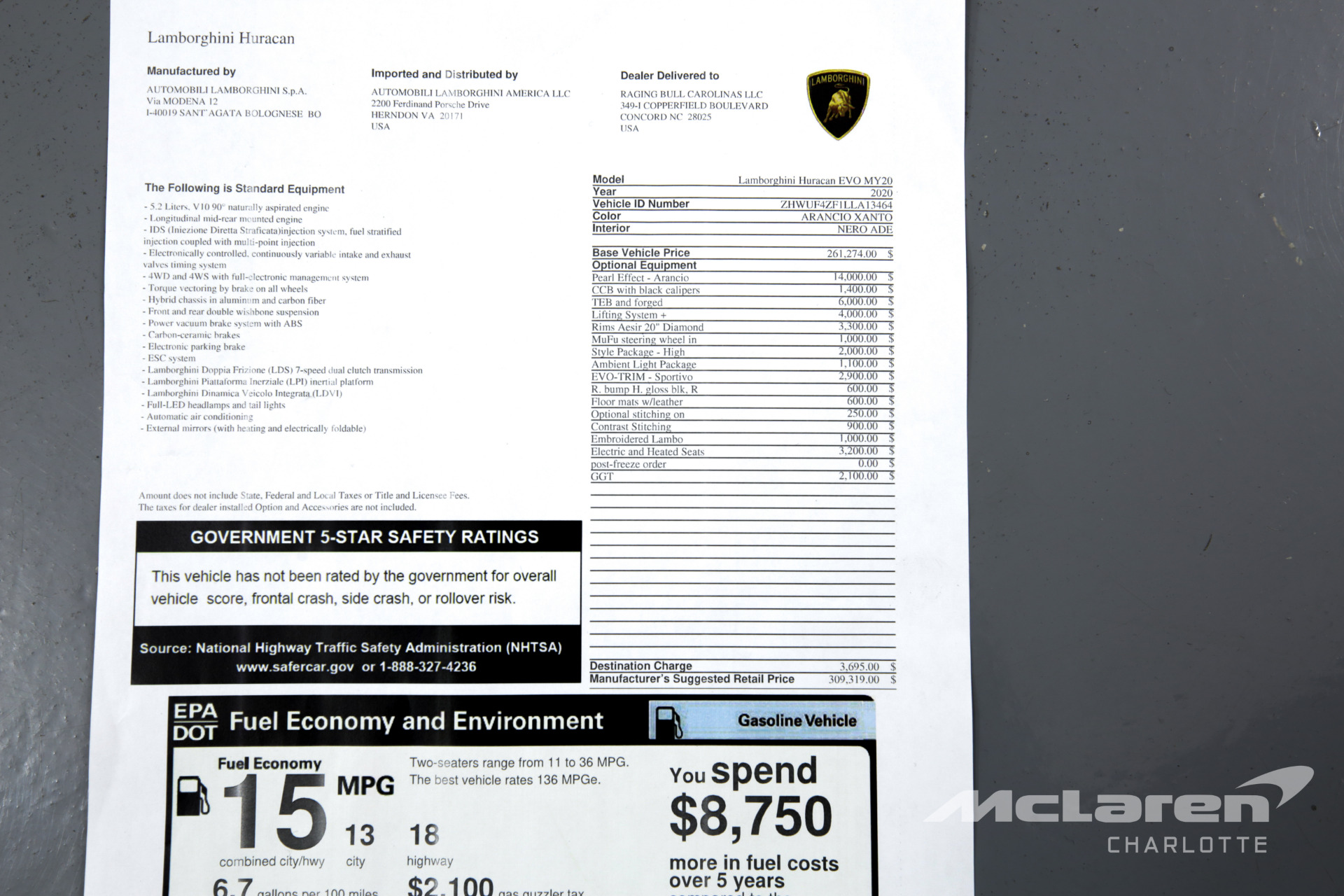 Used 2020 Lamborghini Huracan LP 640-4 EVO | Charlotte, NC
