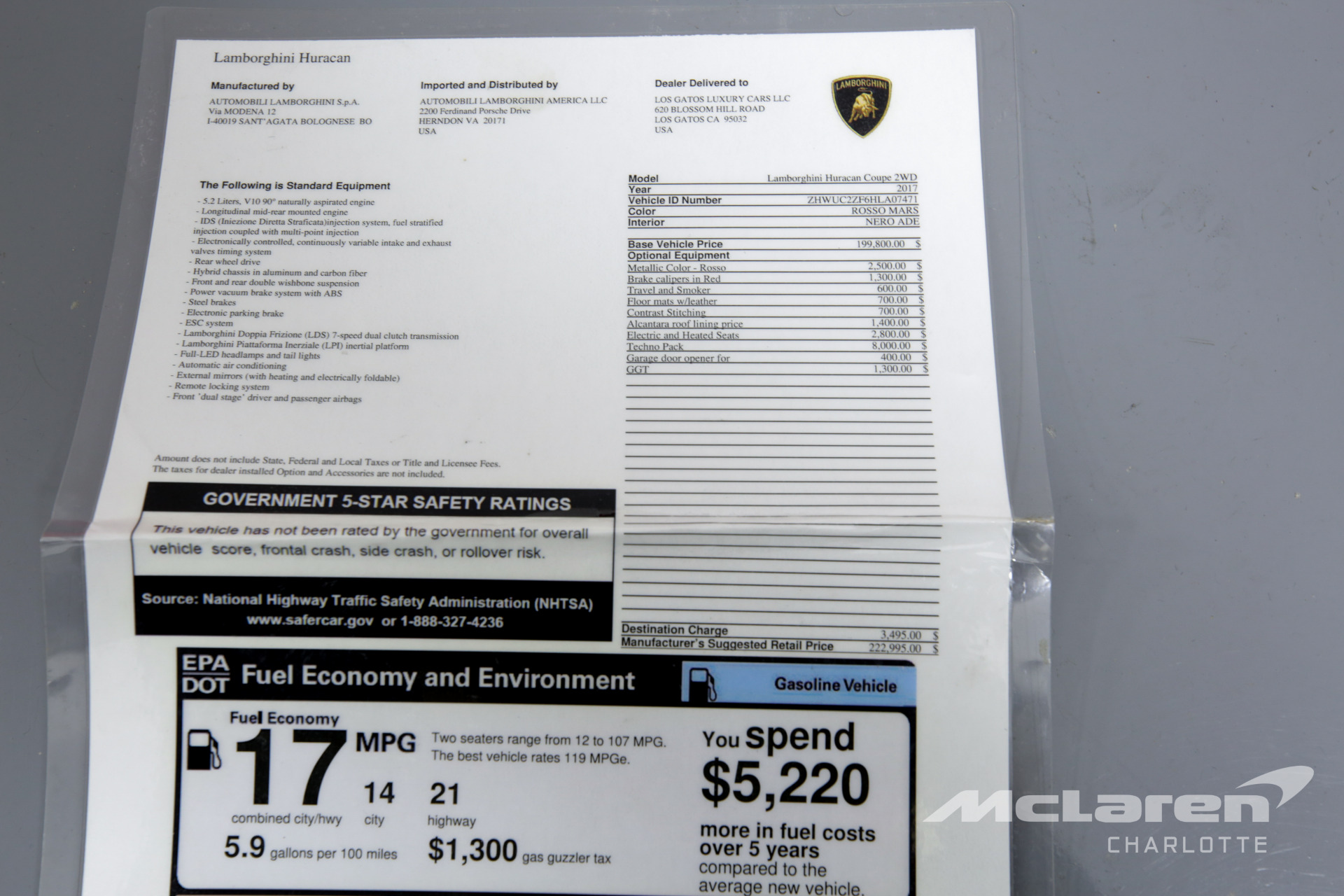 Used 2017 Lamborghini Huracan LP 580-2 | Charlotte, NC