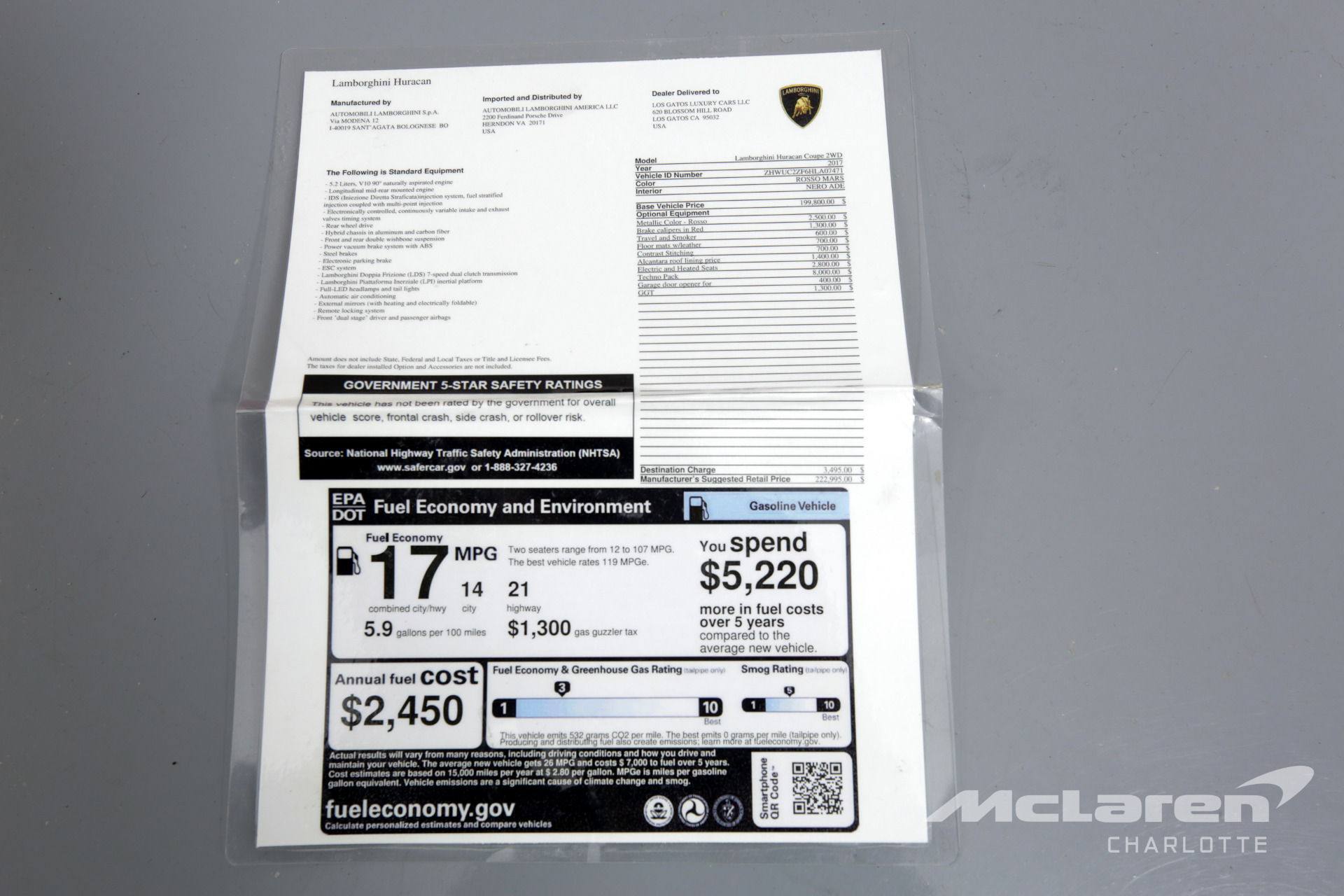 Used 2017 Lamborghini Huracan LP 580-2 | Charlotte, NC