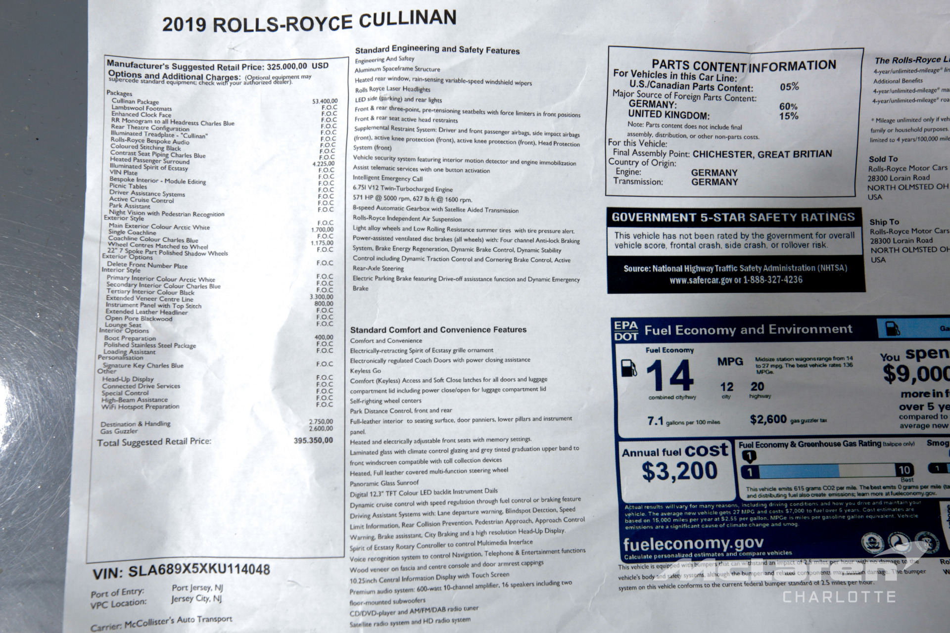 Used 2019 Rolls-Royce Cullinan Base | Charlotte, NC